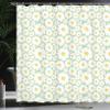 Ambesonne Floral Shower Curtain, Pastel Cartoon Like Flowers Daisies Spring Time Season Artwork Print, Cloth Fabric Bathroom Decor Set with Hooks, 69" W x 70" L, Pale Sage view 3