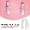 VALICLUD 4pairs Double-sided Flower Printed Flat for Sneakers Casual Shoes Lace-up Accessories for All Occasions for view 4