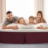 1000 Thread Count Hotel Luxuary 1 PC Bed Skirt 10" inch Drop with Splited Corners. (Full XL, Burgundy Solid) view 2