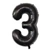 40 Inch Large Foil Helium Number Balloon Birthday Wedding Party 0-9 (Black, 3) view 2