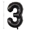 40 Inch Large Foil Helium Number Balloon Birthday Wedding Party 0-9 (Black, 3) view 3