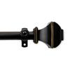 175" Black Maryland Contemporary Single Window Curtain Rod view 1