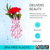 MODGY Suction Cup Expandable Vase Plastic Decorative Modern Window Wall Decor Flower Container for Kitchen, Living Room, Bathroom, Office, 1 Per Sleeve, Cherry Blossom, Valentines Mothers Day view 3