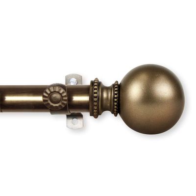 176" Bronze Solid Contemporary Lex Single Curtain Rod