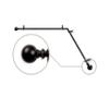 105" Black Solid Round Corner Window Curtain Rod view 2