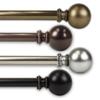 105" Black Solid Round Corner Window Curtain Rod view 3