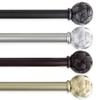 89" Mahogany Brown Solid Contemporary Double Curtain Rod view 1
