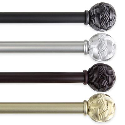 125" Mahogany Brown Solid Contemporary Double Curtain Rod