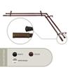 177.5" Brown Contemporary Corner Window Double Curtain Rod view 2