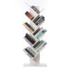 Basicwise Wooden 9-Shelf Tree Magazine CD Storage Bookcase (White) (QI003457.WT) view 4