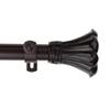 245.5" Mahogany Brown Fuga Contemporary Single Window Curtain Rod view 1