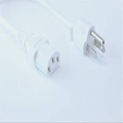 [UL Listed] OMNIHIL White 8 Feet Long AC Power Cord Compatible with HP LaserJet P3015