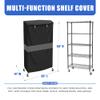 MOLLYAIR Wire Shelf Cover,600D Heavy Duty Waterproof Dustproof Standing Shelf Units Cover, Storage Rack Cover with Zipper for Metal Shelving (30" W x 14" D x 60" H) view 3