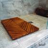 Belari Teak Shower Mat - Teak , bath mat - Wood Shower Mat - Non Slip Indoor or Outdoor Doormat/Sauna Mat - Wooden Stall Mat (Zen) view 2