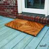 Belari Teak Shower Mat - Teak , bath mat - Wood Shower Mat - Non Slip Indoor or Outdoor Doormat/Sauna Mat - Wooden Stall Mat (Zen) view 4