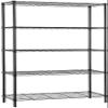 1250 LBS Black 5 Tier Shelf Wire Shelving Unit - 14"x36"x72", NSF Metal Heavy Duty Large Storage Shelves Height Adjustable Utility for Garage Kitchen Office Commercial Shelving Steel Layer Shelf view 1