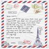 Personalized Postcard Blanket for Mothers & Father's Day, Ships from US - Add Your Names - Custom Air Mail Letter Big Hug Throw Blanket Gift view 1