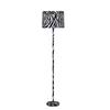 ORE International 59" Faux Suede Zebra Print Floor Lamp view 1
