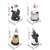 4 Different Shape Cook Resin Ornaments SetChef Statue Figurines for Home Kitchen Restaurant Bar Decoration Collectible Gift Ornaments view 2