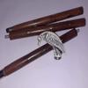 Ganga Nautical Brown Black & White 36 to 37" inch Victorian Sitting Crow Long Steampunk Walking Stick Cane Handle Wooden Walking Cane view 2