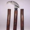 Ganga Nautical Brown Black & White 36 to 37" inch Victorian Sitting Crow Long Steampunk Walking Stick Cane Handle Wooden Walking Cane view 4