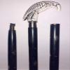 Ganga Nautical Black & White 36 to 37" inch Victorian Sitting Crow Long Steampunk Walking Stick Cane Handle Wooden Walking Cane view 1