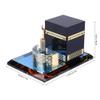 3 Piece Muslim Kaaba Model Crystal Gilded Set Kaaba Replica Model Showpiece Islamic Building for Souvenirs Gifts Home Table Car Decor view 2
