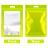 100 Pcs Resealable Mylar Bags, Sealable Odor Proof Foil Pouch Bag with Clear Window, Small Bussiness Packaging Supplies (Green, 3 X 4.7 Inch) view 2