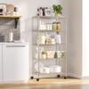 Seville Classics 5-Tier Wire Shelving with Wheels, 5-Tier, 30"" W x 14"" D (NEW MODEL), Chrome Plating, Plated Steel view 4