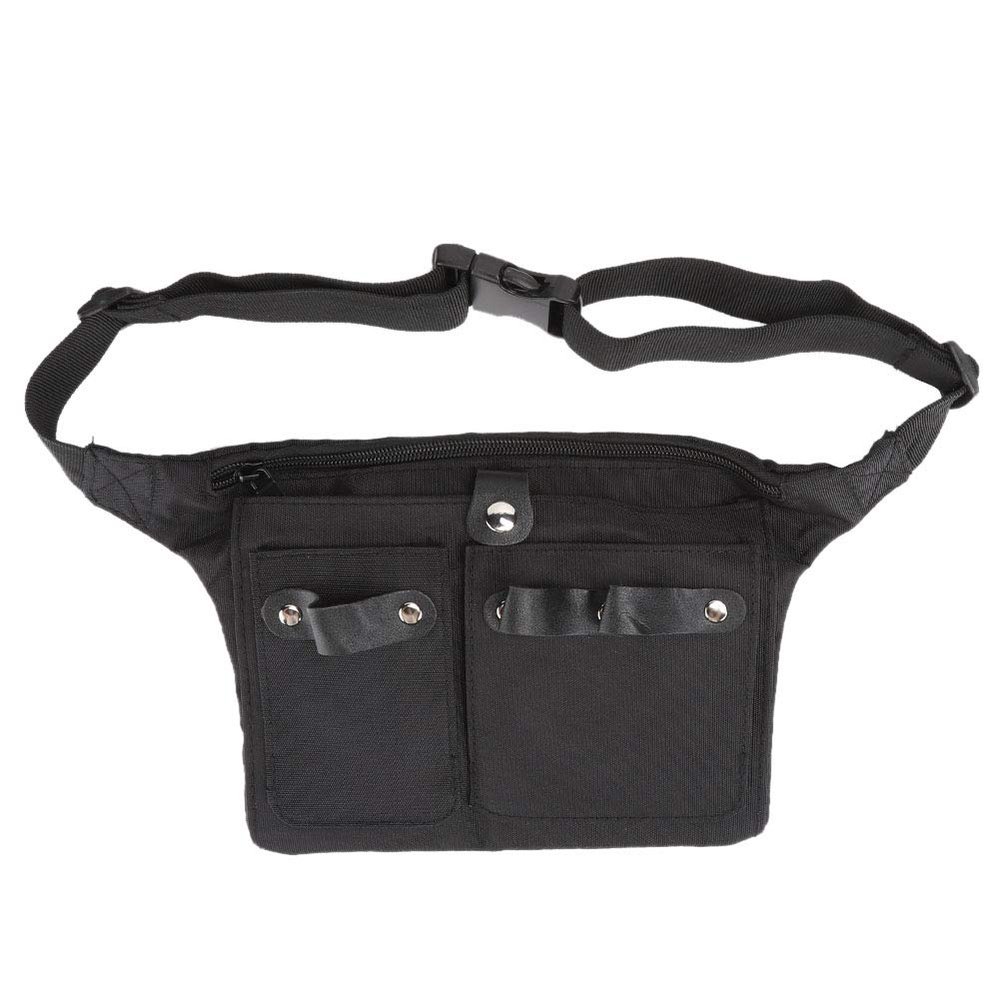 Scissors Pouch Salon Barber Hairdressing Scissors Holster Hair Stylist Tools Bag Comb Shear Holster Waist Shoulder Belt, Large Capacity Hairdressing Carrying Bag for Hairdressers (Black)