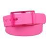 Andongnywell Silicone Belt Men's and Women's Universal Belt Plastic Buckle Candy Color Waist Strap (Pink,One Size) view 1