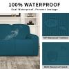 Easy-Going 100% Dual Waterproof Recliner Loveseat Cover, 6-Pieces Stretch Relining Sofa Cover with Pocket, Jacquard 2 Seat Sofa Slipcover Leakproof Washable (Loveseat, Peacock Blue) view 3