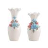 Flower Arrangement Three-Dimensional Decorative Vase, White Ceramic Vase Bookcase Wine Cabinet Decorative Vase Multifunction Table Floristry Vase Rose vases (Size : 2) view 1