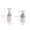 Flower Arrangement Three-Dimensional Decorative Vase, White Ceramic Vase Bookcase Wine Cabinet Decorative Vase Multifunction Table Floristry Vase Rose vases (Size : 2) view 2