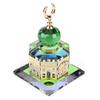 Al Aqsa Mosque Miniature Model, Muslim Crystal Gilded Islamic Showpiece Architecture Handicraft Souvenir for Desktop Decor Islamic Building Gift view 1