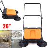 CNCEST 26" Foldable Push Sweeper,Walk Behind Floor Sweeper Hand Push Sweeping 7 Level Adjustment Roller Brush 10 Gallon Waste Container,39000 Square Feet Per Hour (26) view 3