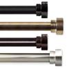 175.5" Cocoa Brown Contemporary Double Window Curtain Rod view 1