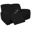Easy-Going 100% Dual Waterproof Recliner Loveseat Cover, 6-Pieces Stretch Relining Sofa Cover with Pocket, Jacquard 2 Seat Sofa Slipcover Leakproof Washable (Loveseat, Black) view 1