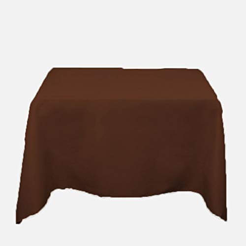 Bedding Empire 500TC Egyptian Cotton Set of 1 Piece Square Shape Tablecloth for Kitchen Dining l Decoration l Parties (90 x 90 inch, Coffee)