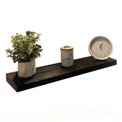joelsantiques - 42 Inch Wooden Floating Shelves for Wall - 42x8x2 in - Made of Natural Wood - Heavy Duty Rustic Wall Shelves for Bedroom - Perfect for Living Room, Kitchen - Mocha