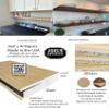 joelsantiques - 42 Inch Wooden Floating Shelves for Wall - 42x8x2 in - Made of Natural Wood - Heavy Duty Rustic Wall Shelves for Bedroom - Perfect for Living Room, Kitchen - Mocha view 4