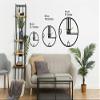 Black Chic Metal Large Wall Clock, Silent Oversize Clock, Unique Art Home Decor Metal Wall Art Horloge Murale Housewarming Gift Bird Themed (Clock +Flowers Set of 2, 19.6 Inches) view 3