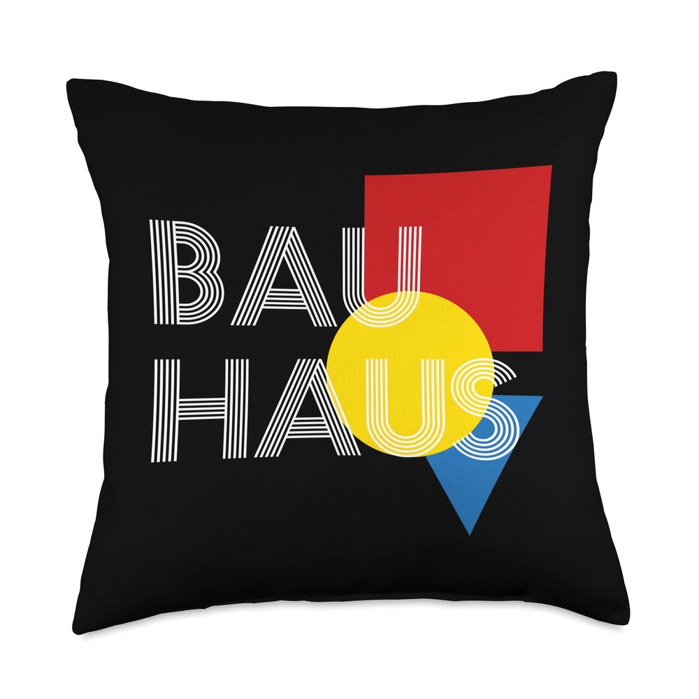100th Anniversary of bauhausART Design School The bauhausART Design School 1919-1933 Throw Pillow, 18x18, Multicolor
