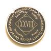 28 Year NA Black & Gold Medallion -Chip, Coin, Token view 1