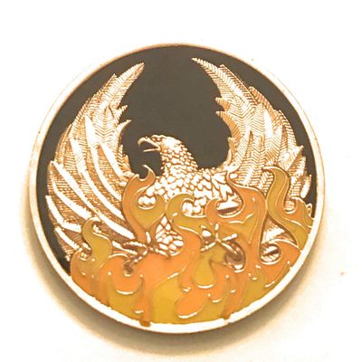 20 Year NA Black Phoenix Rising from The Ashes Medallion-Chip, Coin, Token
