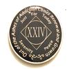 24 Year NA Black & Gold Medallion -Chip, Coin, Token view 1