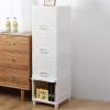 Cmbsya Storage Drawers Organizer for Clothes Toys Dresser Storage Tower Plastic Organizer Unit Freestanding for Bedroom Closet Entryway Hallway Nursery Room (4-Drawers), White view 2