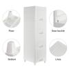 Cmbsya Storage Drawers Organizer for Clothes Toys Dresser Storage Tower Plastic Organizer Unit Freestanding for Bedroom Closet Entryway Hallway Nursery Room (4-Drawers), White view 4
