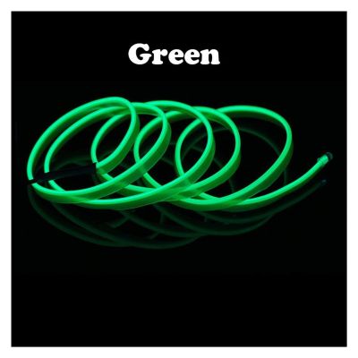 AIHONG Multipurpose 1m 2m 3m 5m Sewing Edge Neon Light Dance Party Car Decor Light Neon Flexible EL Wire Rope Tube LED Strip with DC12V Plug for Cosplay Dress Carnival Decoration