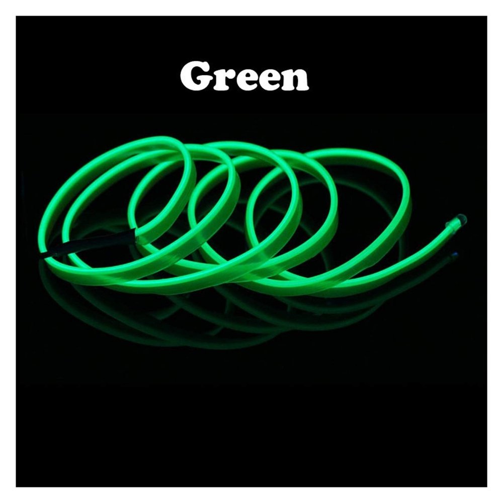 AIHONG Multipurpose 1m 2m 3m 5m Sewing Edge Neon Light Dance Party Car Decor Light Neon Flexible EL Wire Rope Tube LED Strip with DC12V Plug for Cosplay Dress Carnival Decoration